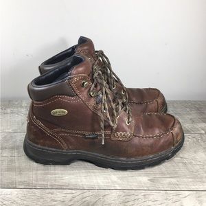 Irish Setter Mens 3875 Soft Paw Leather Waterproof Chukka Work Boots Size 9